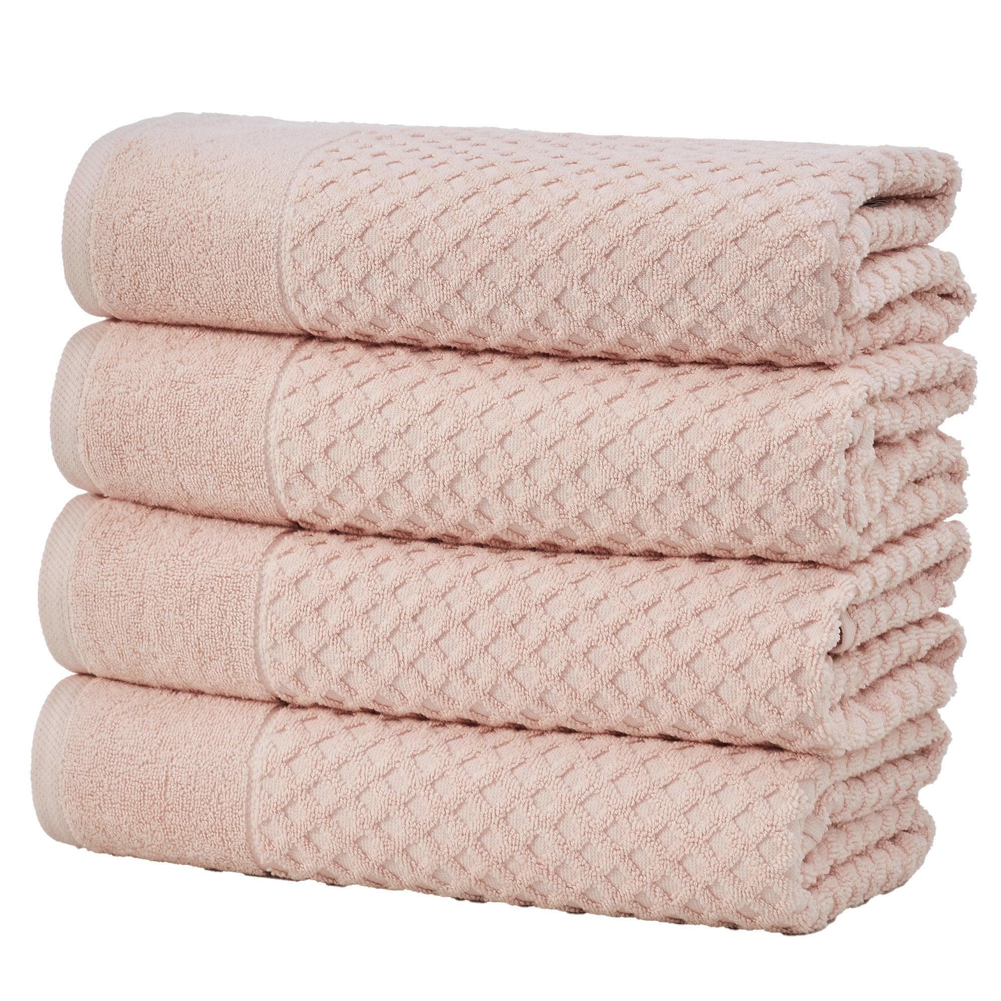 Diamond Waffle Cotton Bath Towels