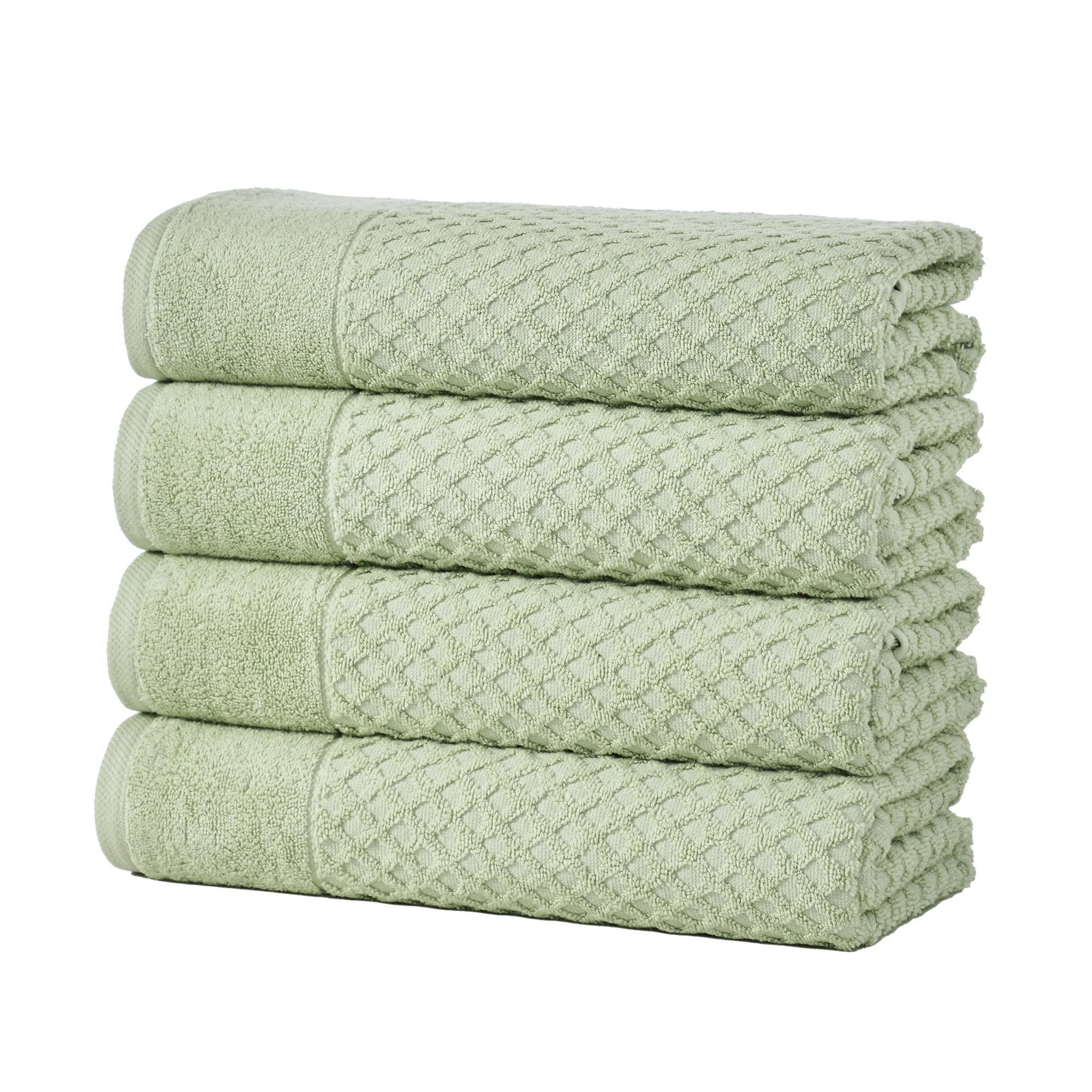 Diamond Waffle Cotton Bath Towels