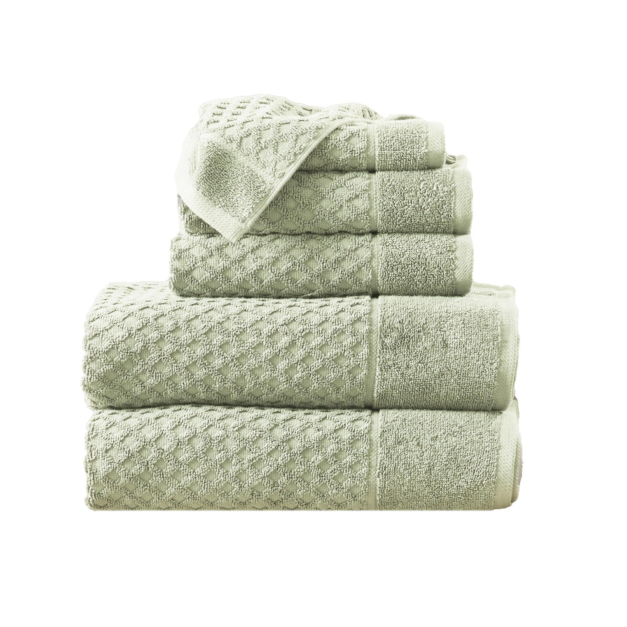 Diamond Waffle Cotton Bath Towels