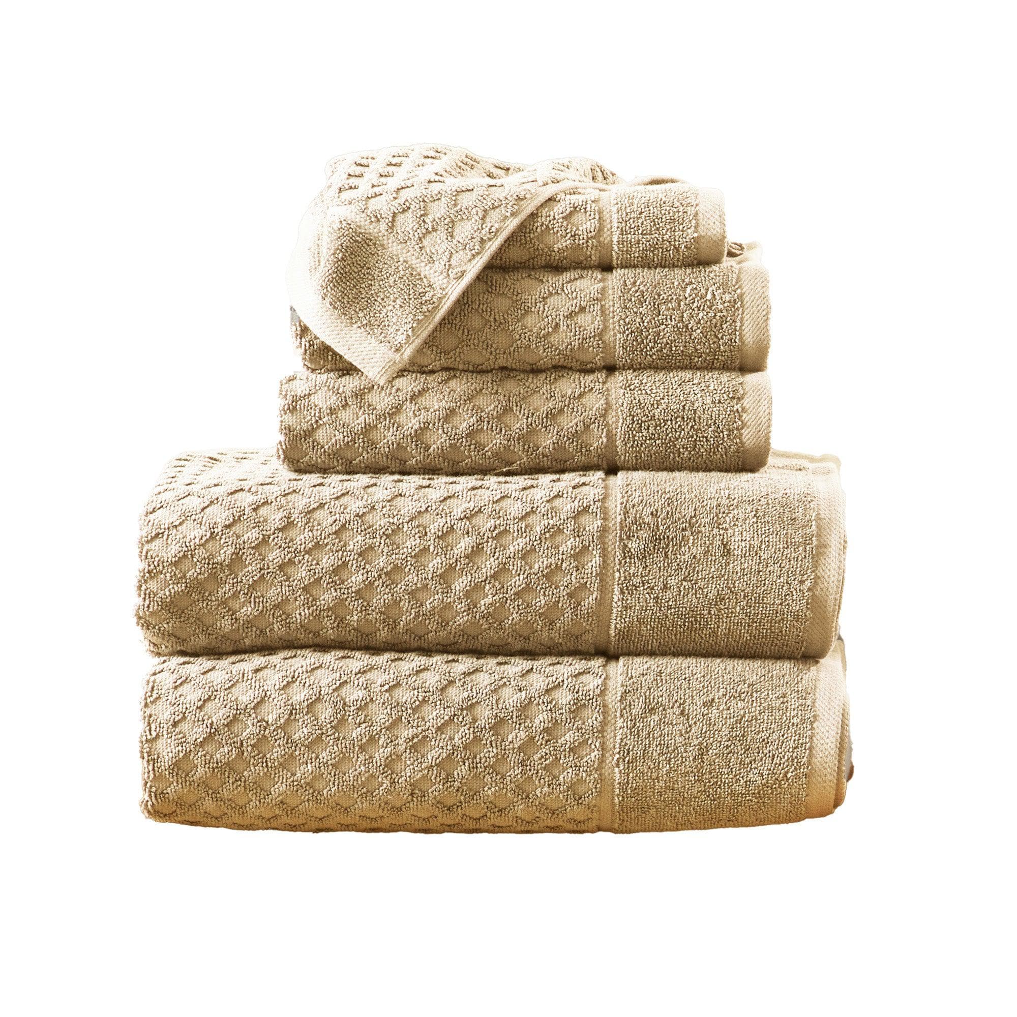 Diamond Waffle Cotton Bath Towels