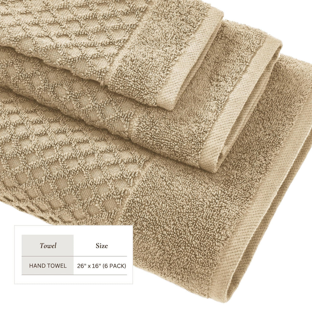 Diamond Waffle Cotton Bath Towels