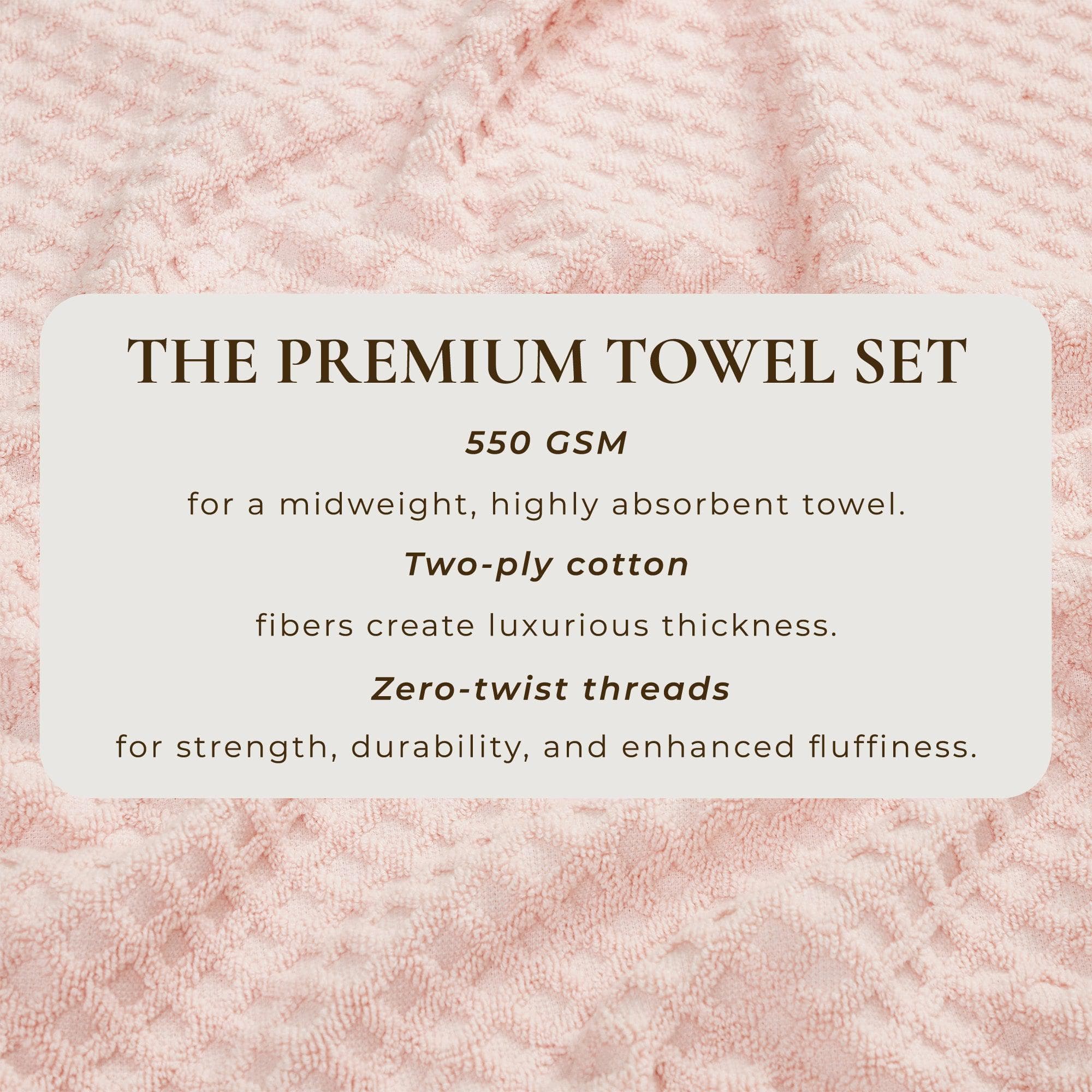 Diamond Waffle Cotton Bath Towels