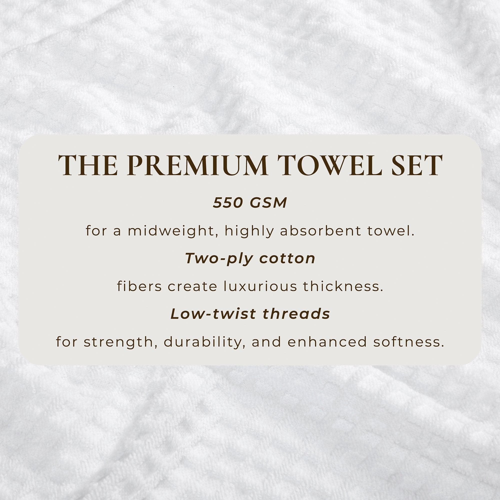 Diamond Waffle Cotton Bath Towels