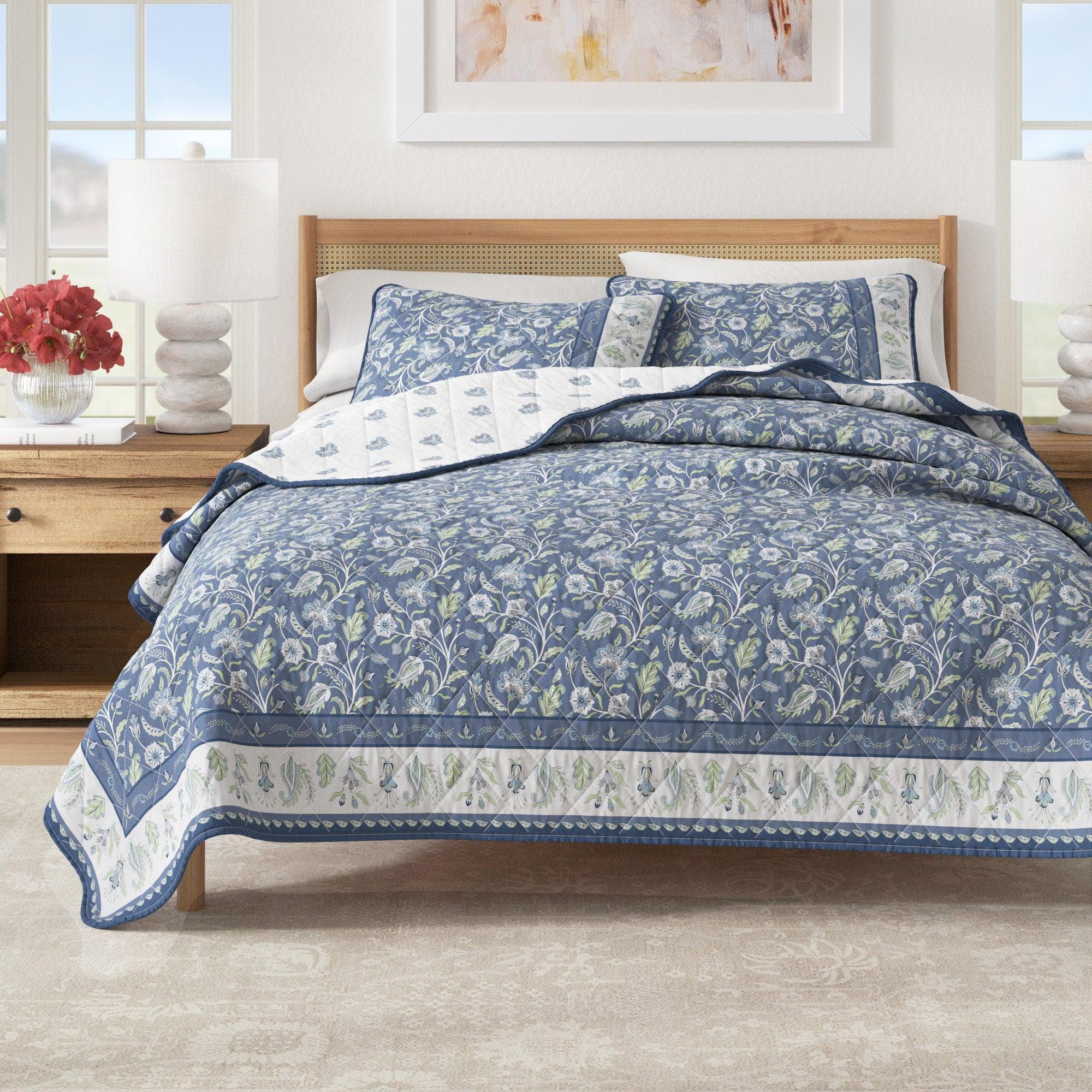 Boho Floral Quilt Set
