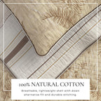 Palm Leaf & Bloom Cotton Quilt Set