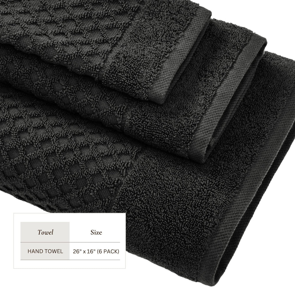 Diamond Waffle Cotton Bath Towels