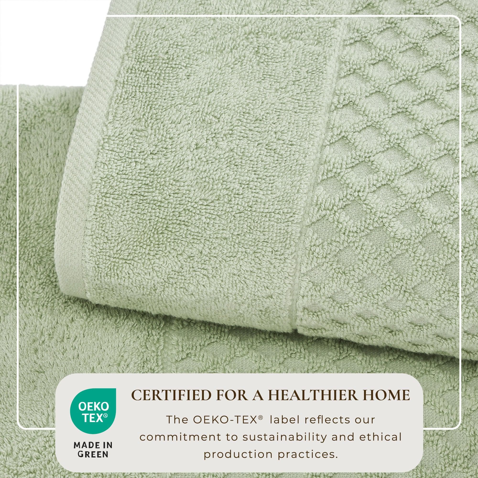 Diamond Waffle Cotton Bath Towels