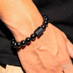 Black Obsidian & Raw Tourmaline Habit Breaker Bracelet