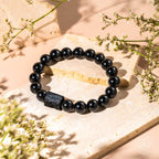 Black Obsidian & Raw Tourmaline Habit Breaker Bracelet