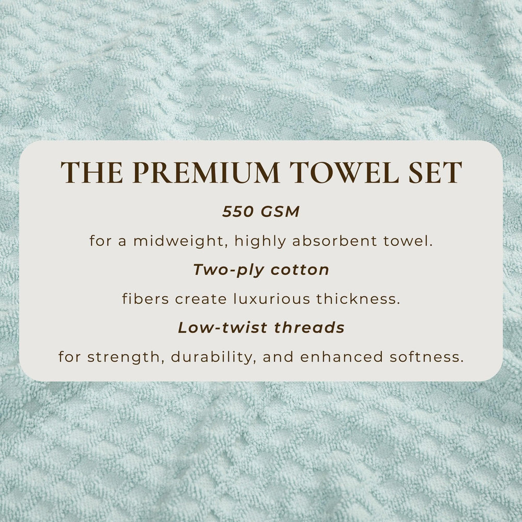 Diamond Waffle Cotton Bath Towels