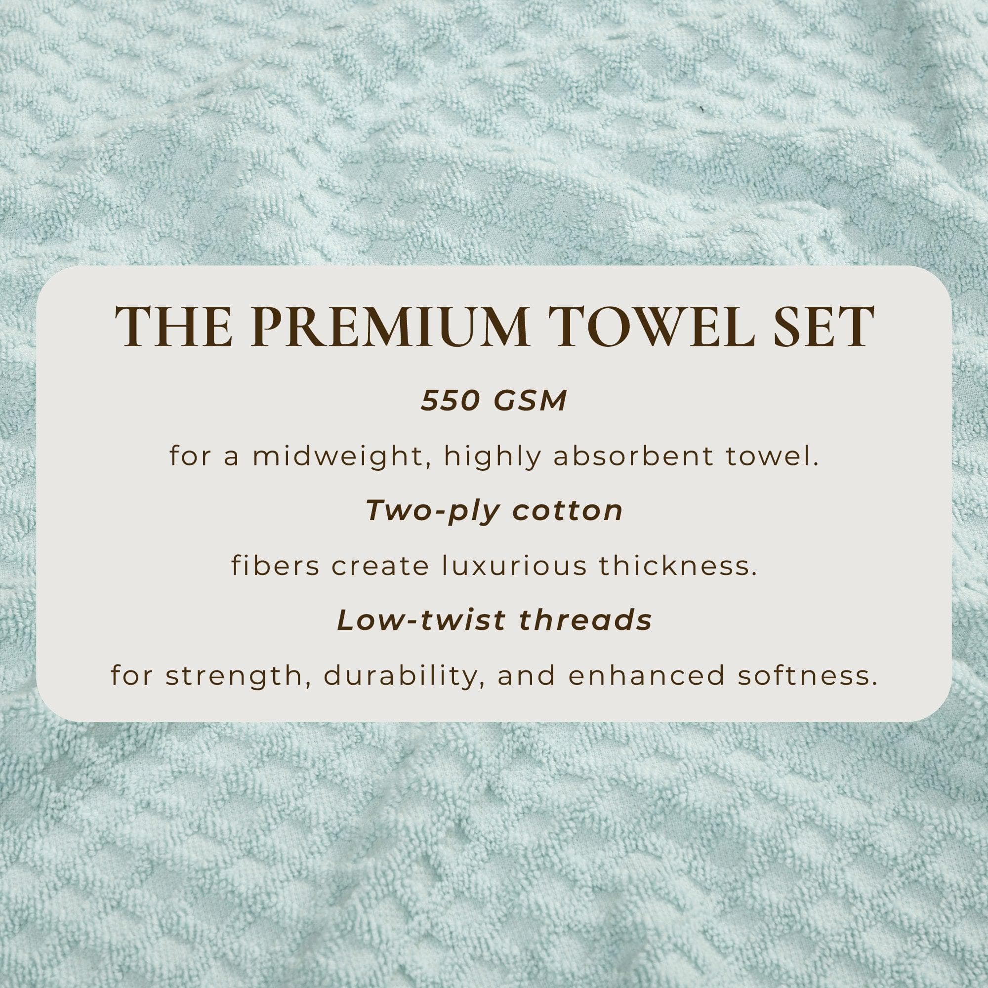 Diamond Waffle Cotton Bath Towels