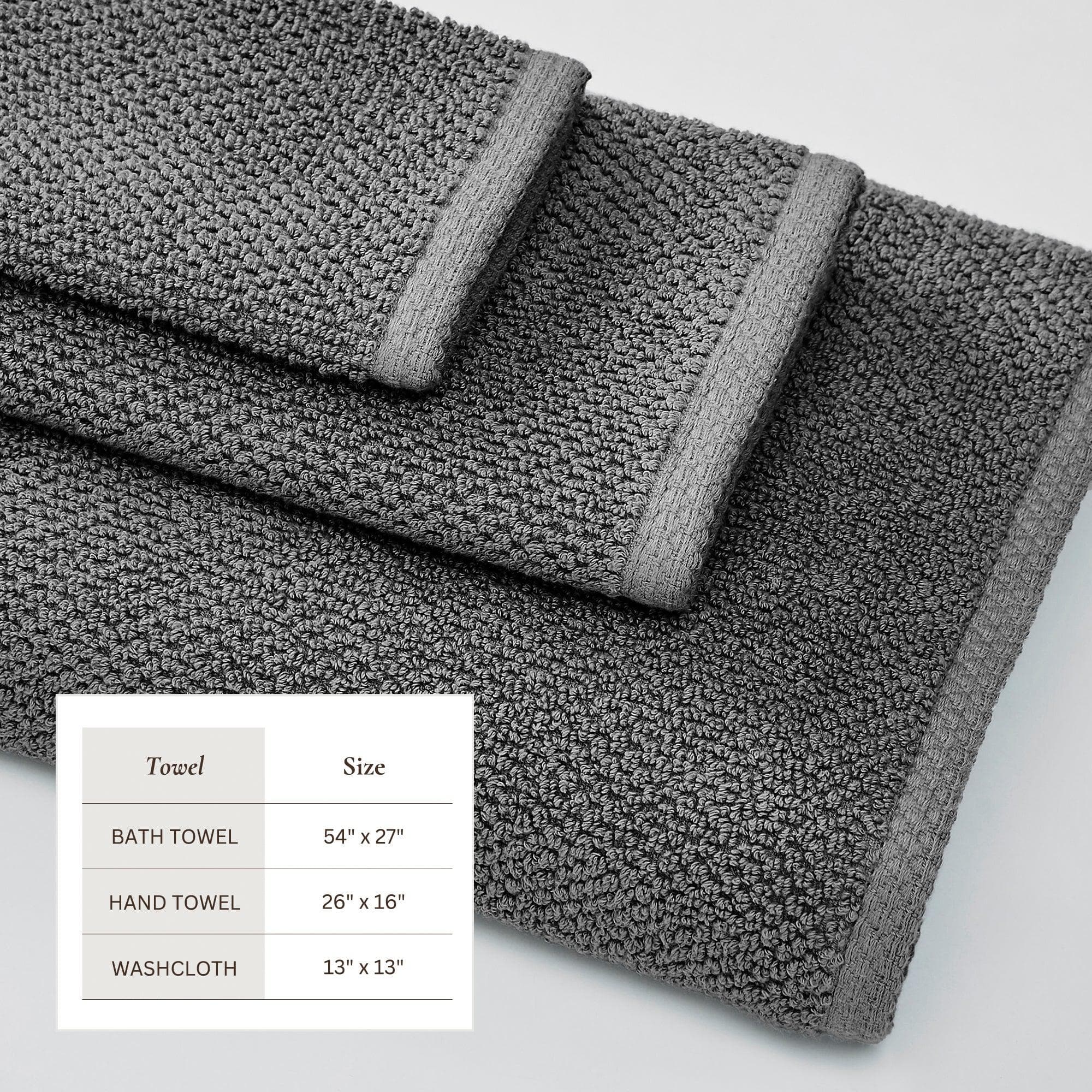 Textured Cotton Bath Towels