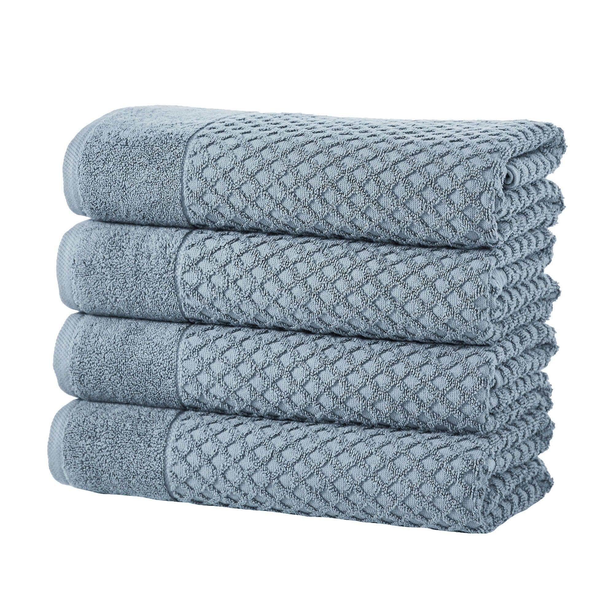 Diamond Waffle Cotton Bath Towels