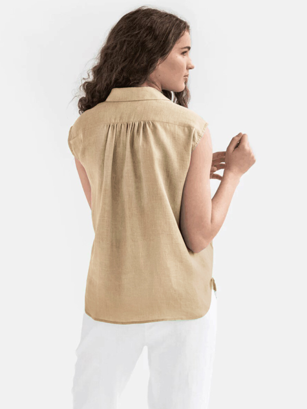 Simple Cotton & Linen Sleeveless Top
