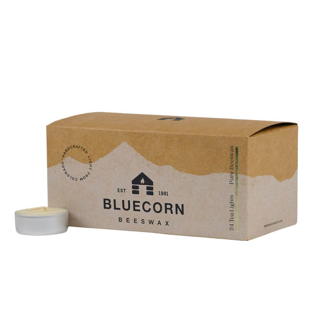 Pure Beeswax Tea Lights – Non-Toxic Clean Burning Candles