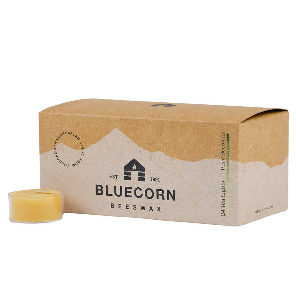 Pure Beeswax Tea Lights – Non-Toxic Clean Burning Candles
