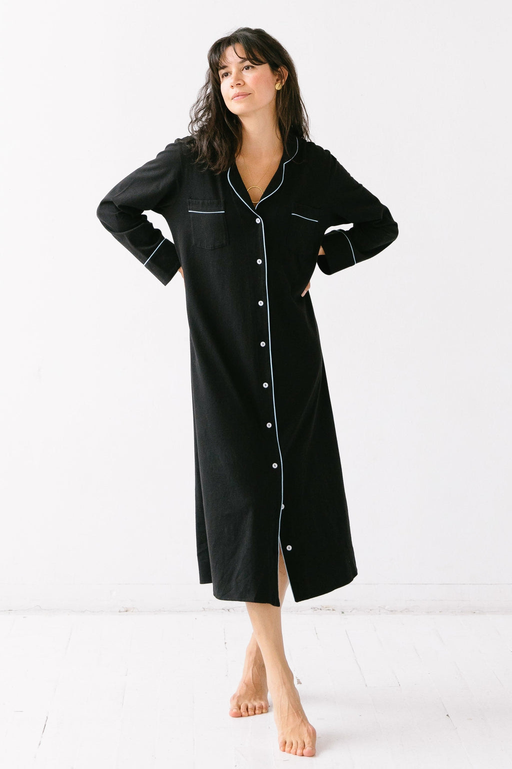 Brushed Pima Cotton Sleep Shirt