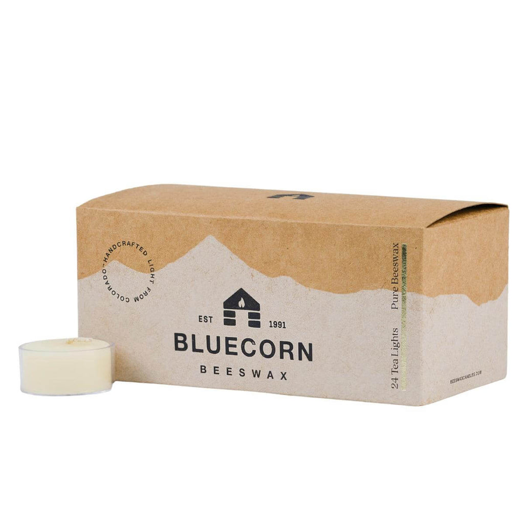 Pure Beeswax Tea Lights – Non-Toxic Clean Burning Candles