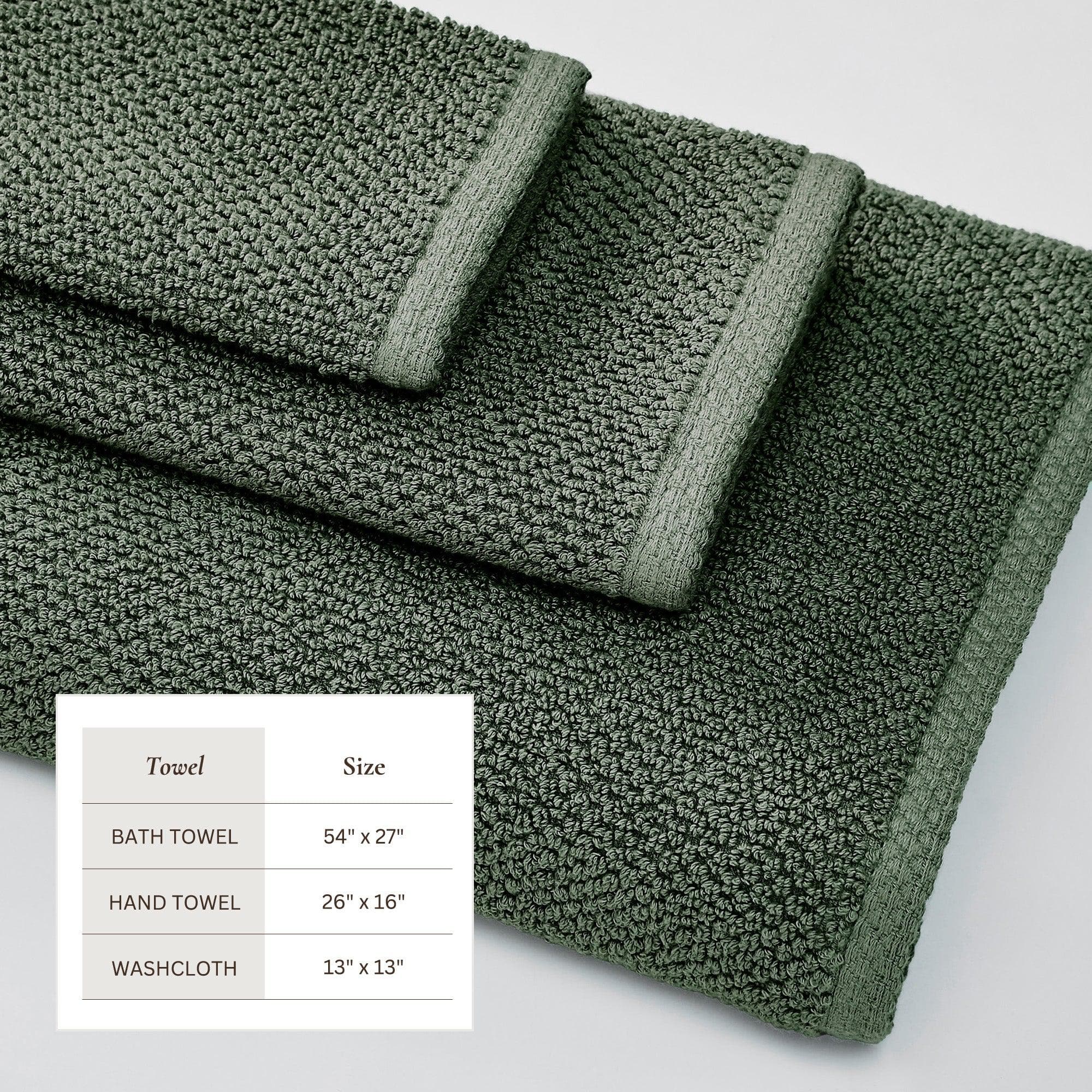 Textured Cotton Bath Towels