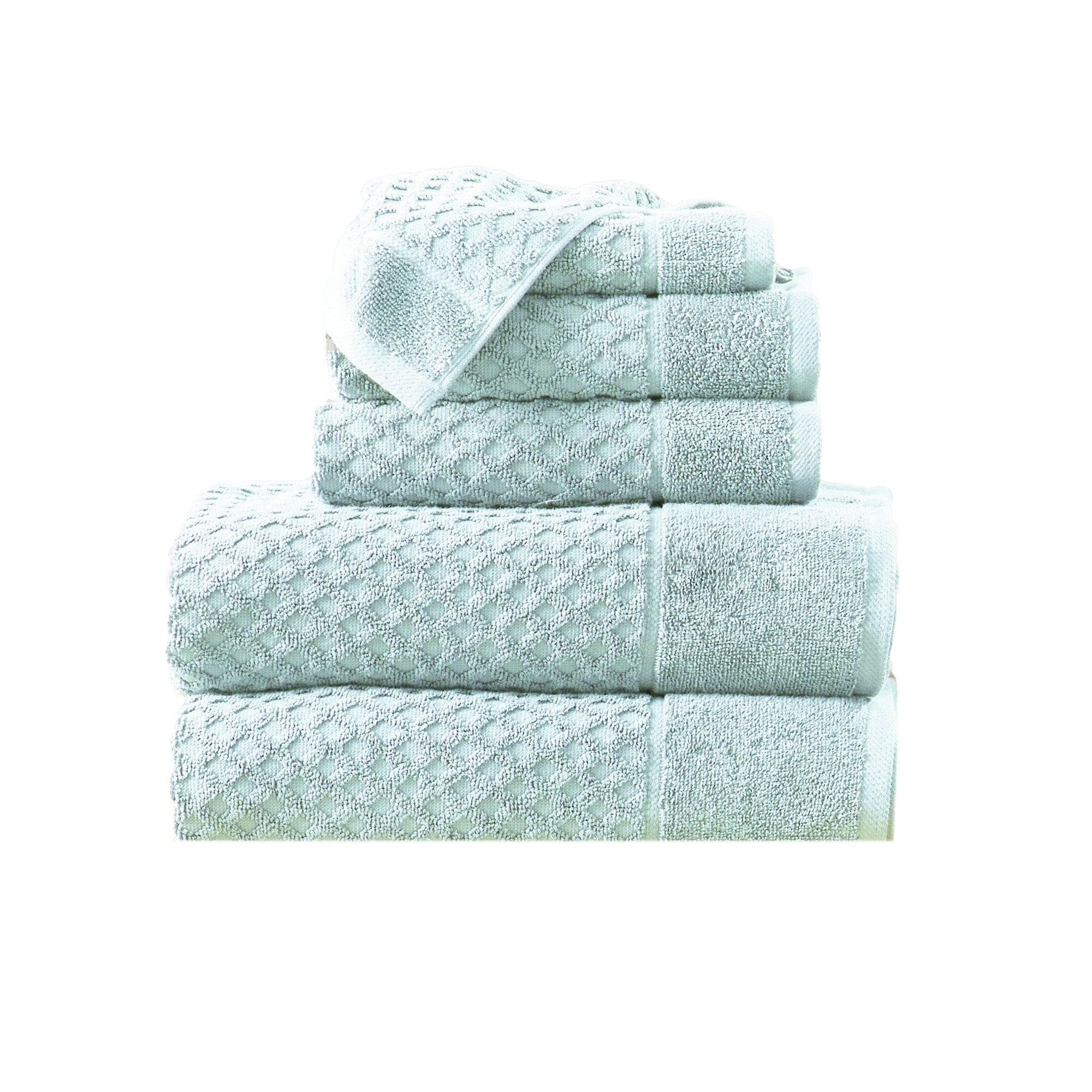 Diamond Waffle Cotton Bath Towels