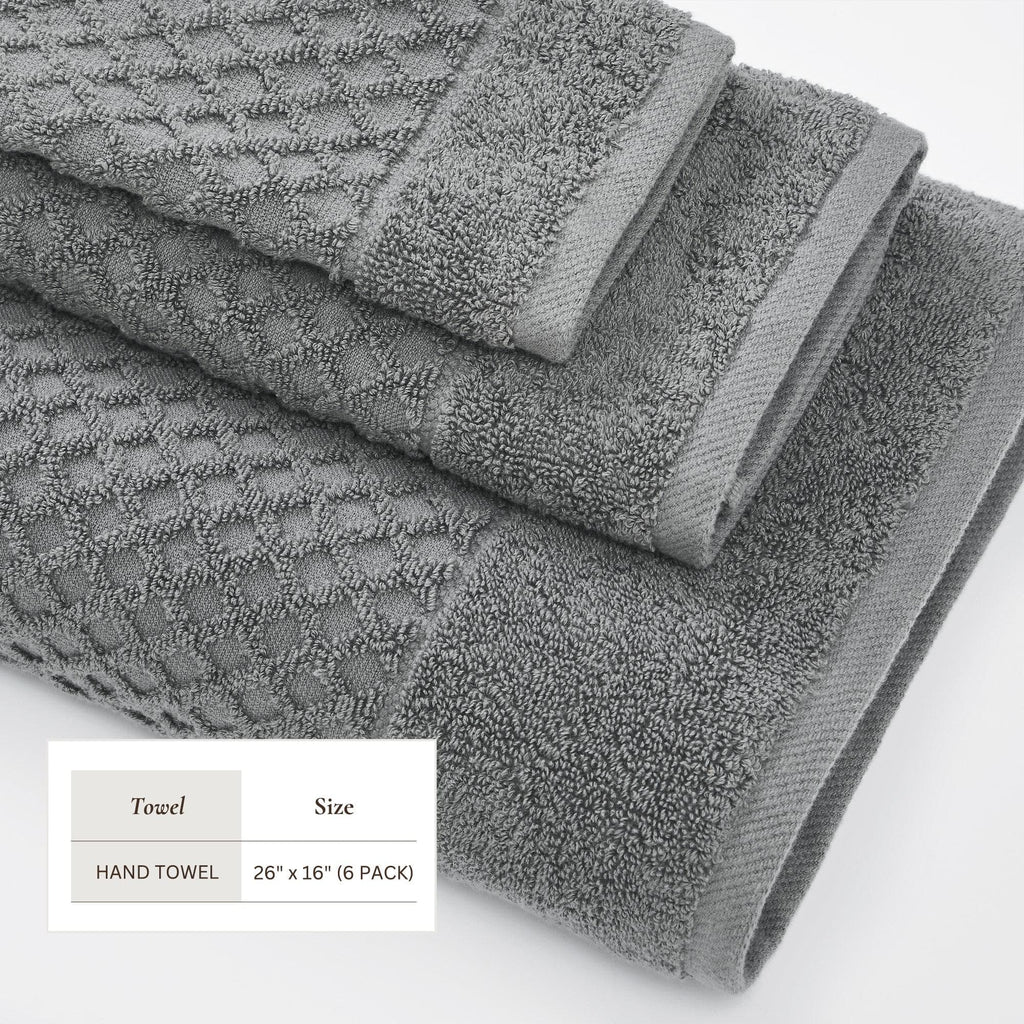 Diamond Waffle Cotton Bath Towels