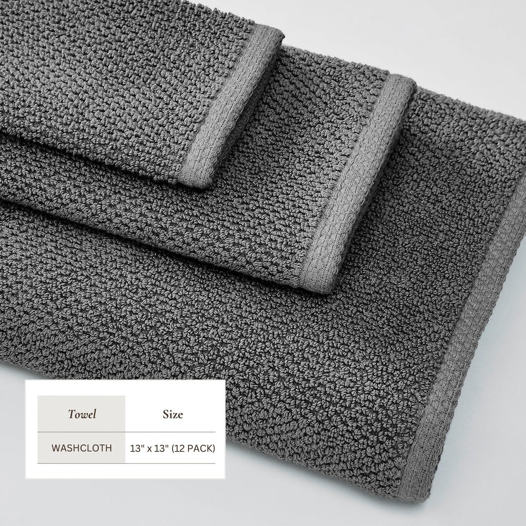 Textured Cotton Bath Towels