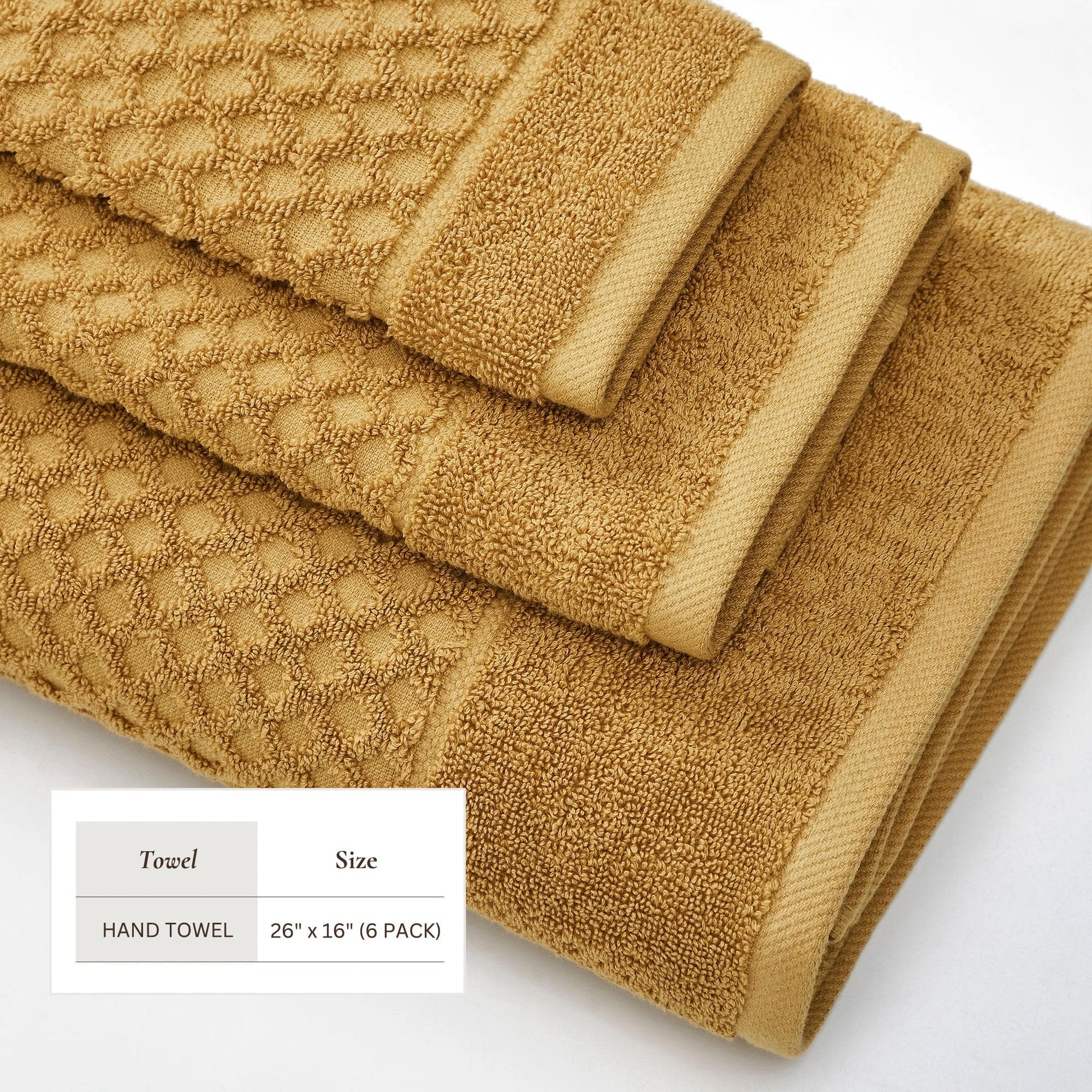 Diamond Waffle Cotton Bath Towels