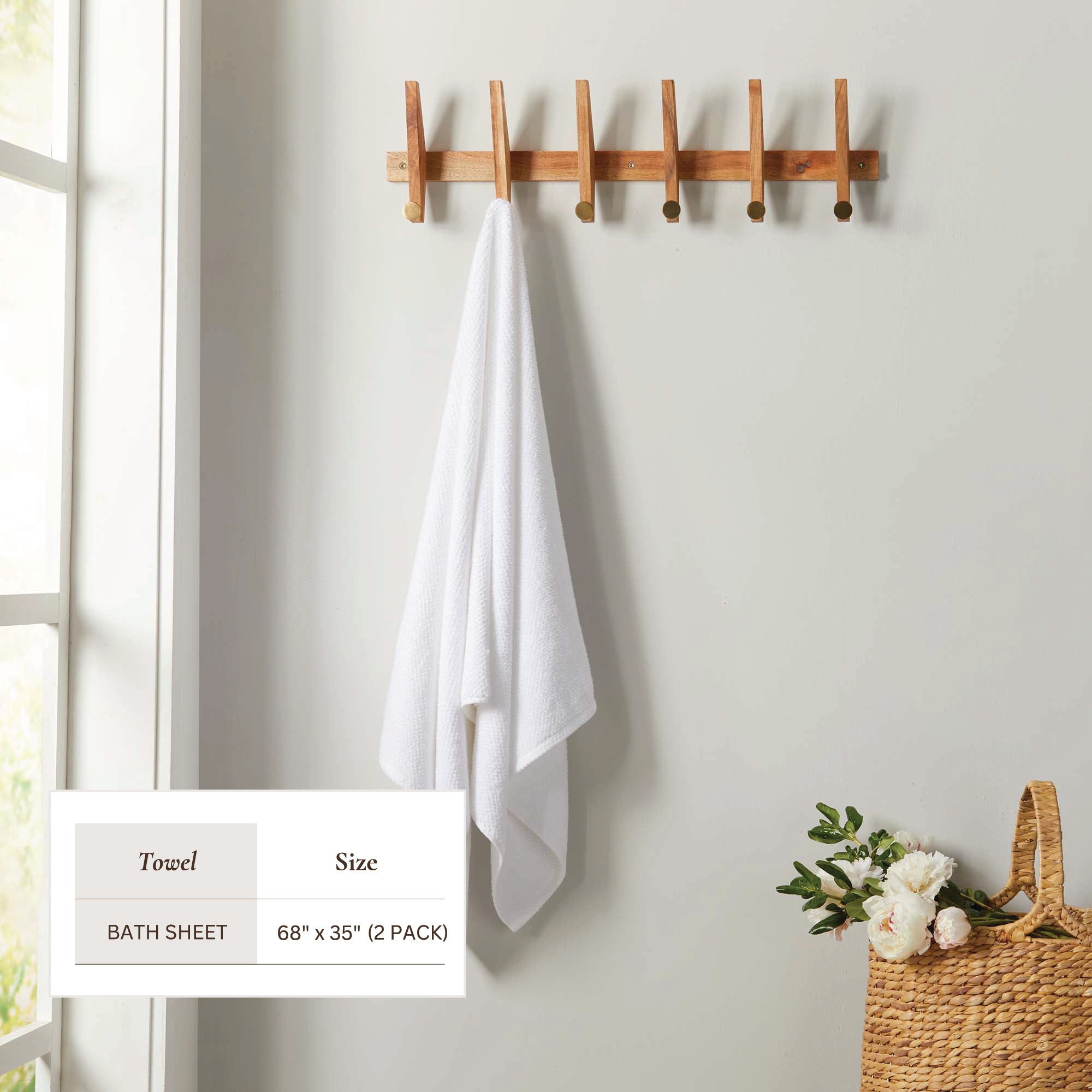 Textured Cotton Bath Towels