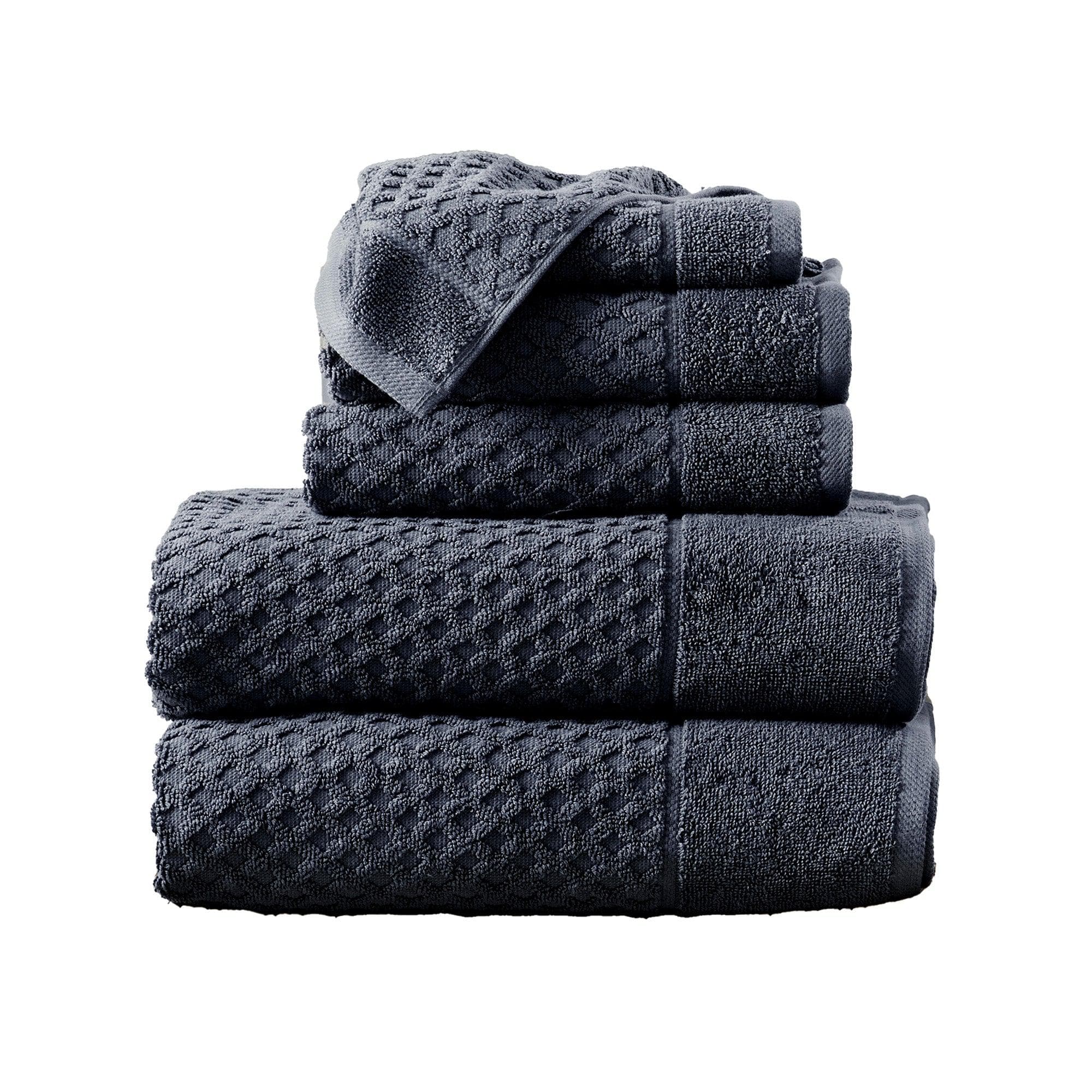 Diamond Waffle Cotton Bath Towels