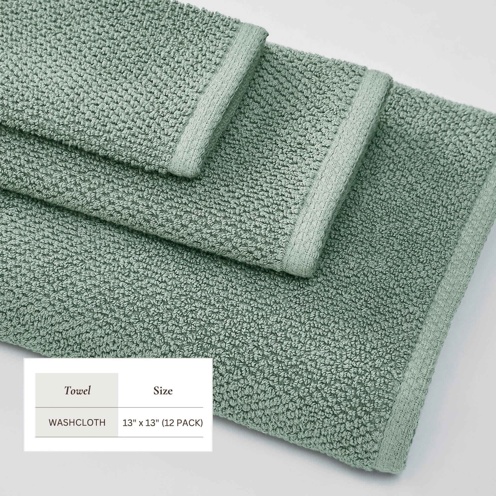 Textured Cotton Bath Towels