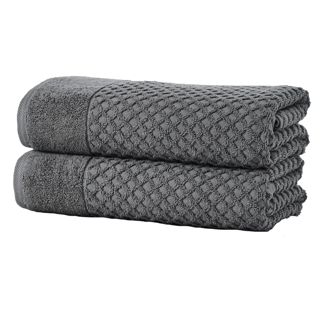 Diamond Waffle Cotton Bath Towels