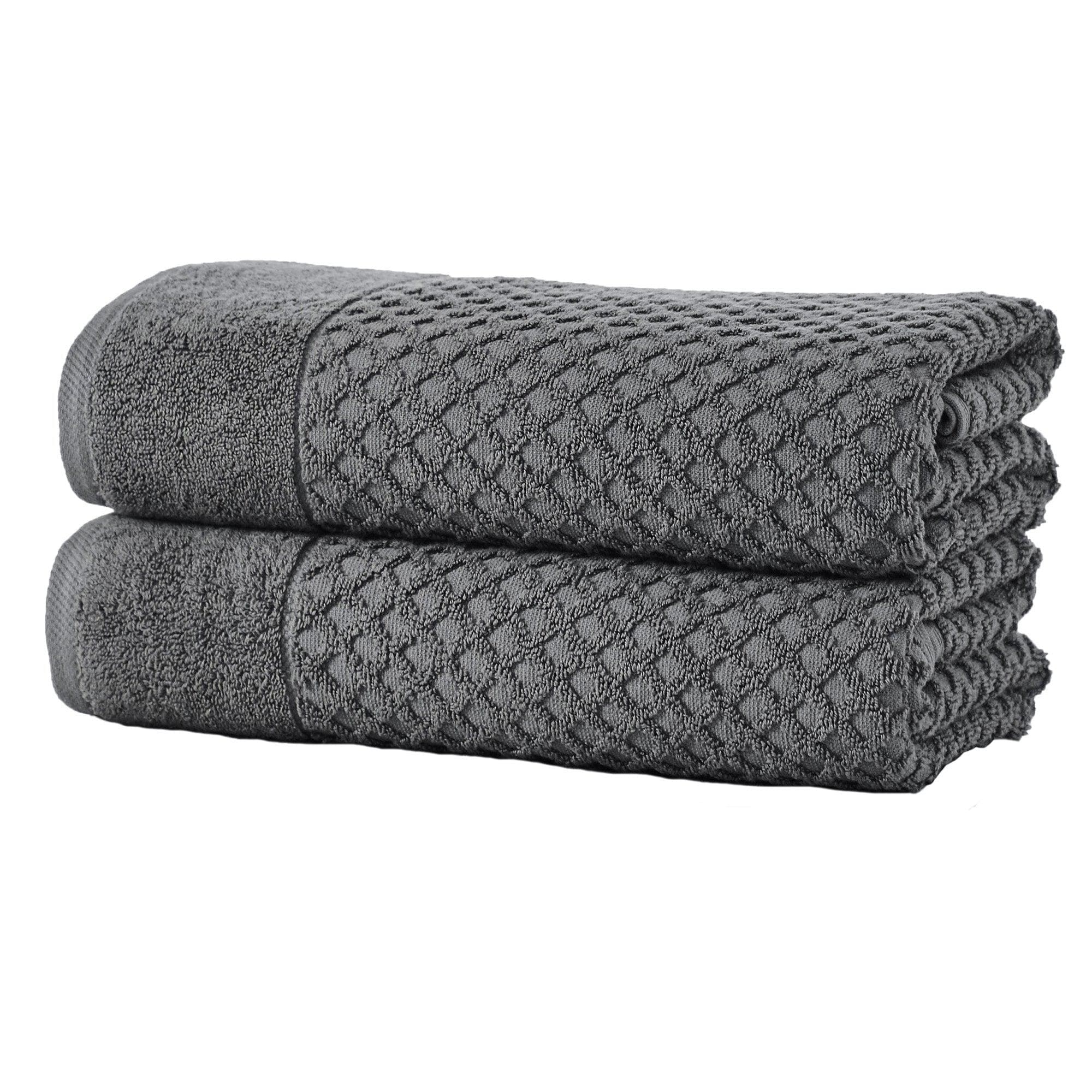 Diamond Waffle Cotton Bath Towels