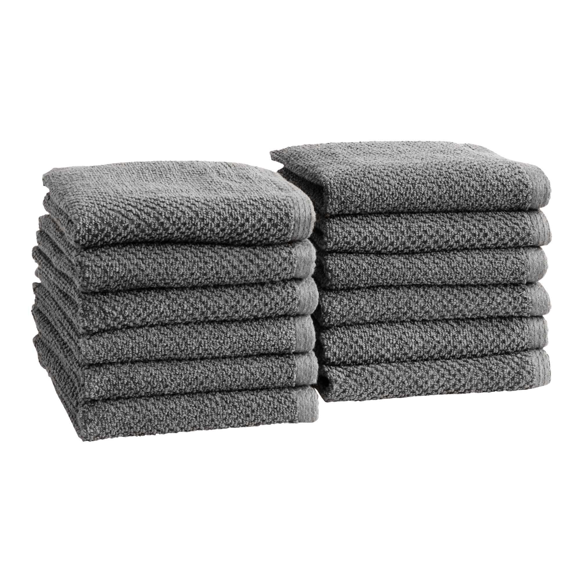 Textured Cotton Bath Towels