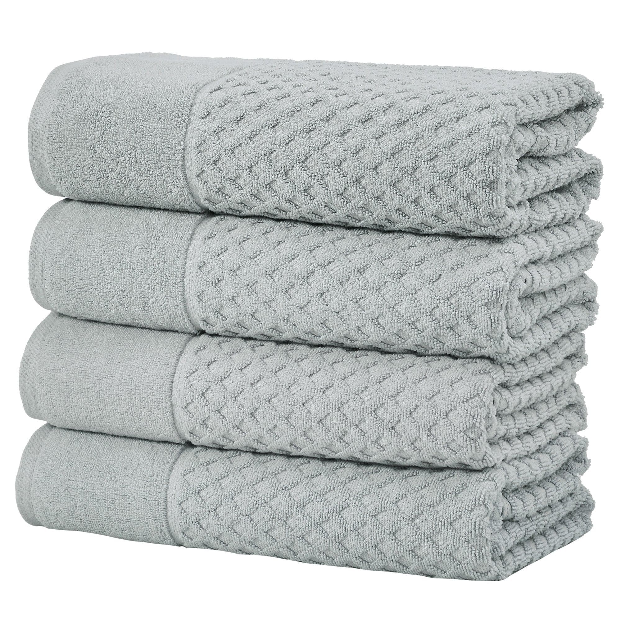 Diamond Waffle Cotton Bath Towels