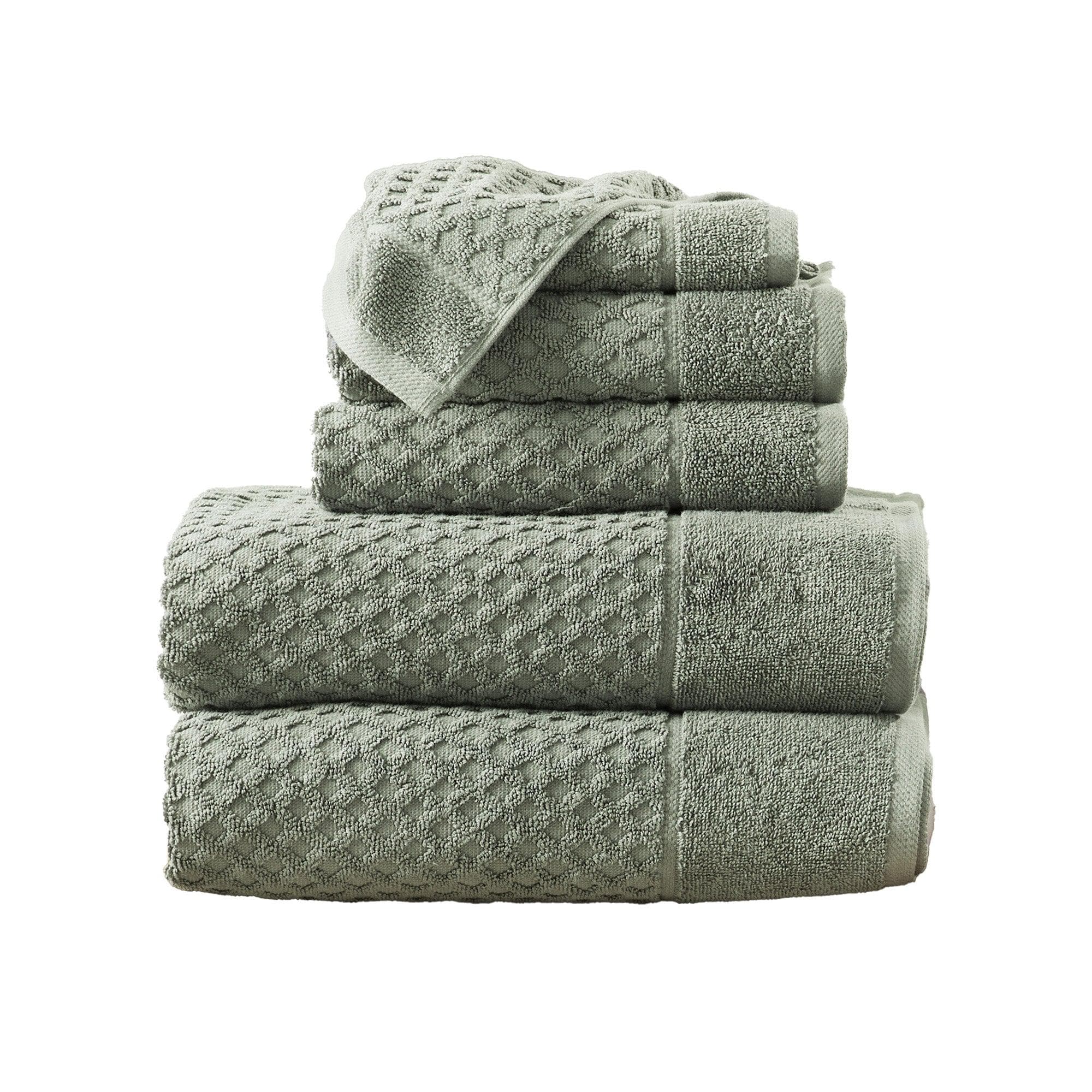 Diamond Waffle Cotton Bath Towels