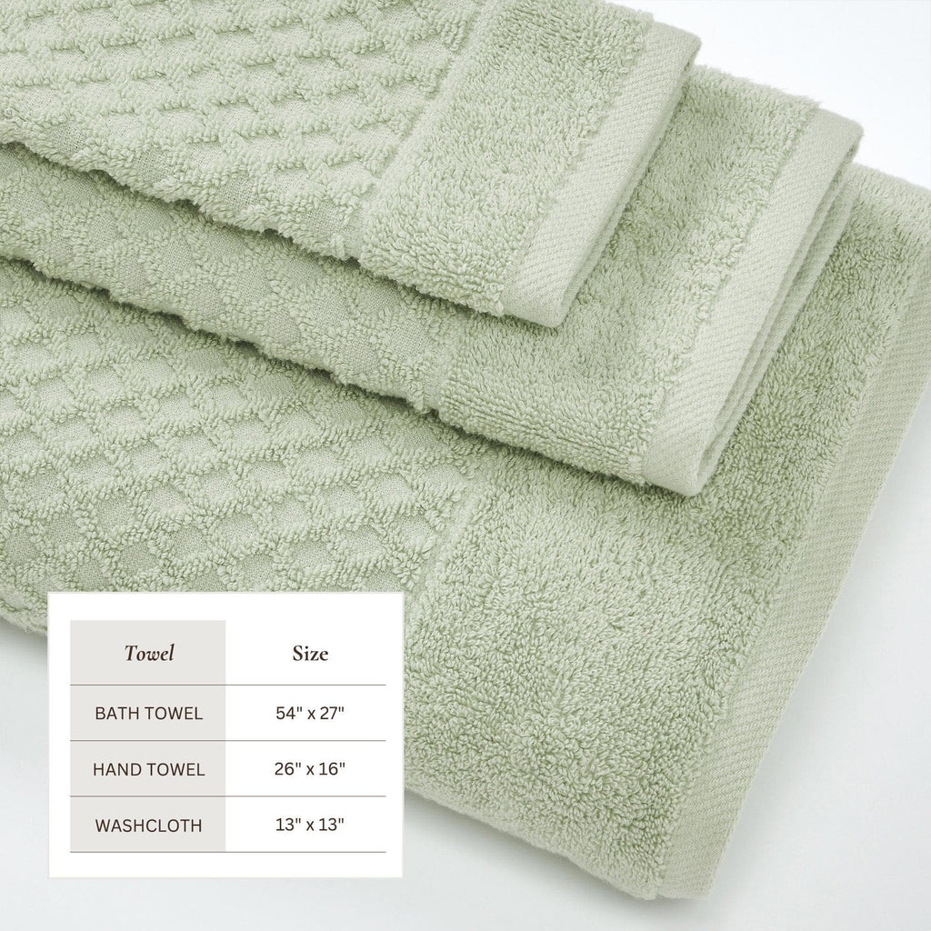 Diamond Waffle Cotton Bath Towels