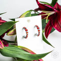 Carnelian C-Hoop Earrings
