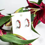 Carnelian C-Hoop Earrings