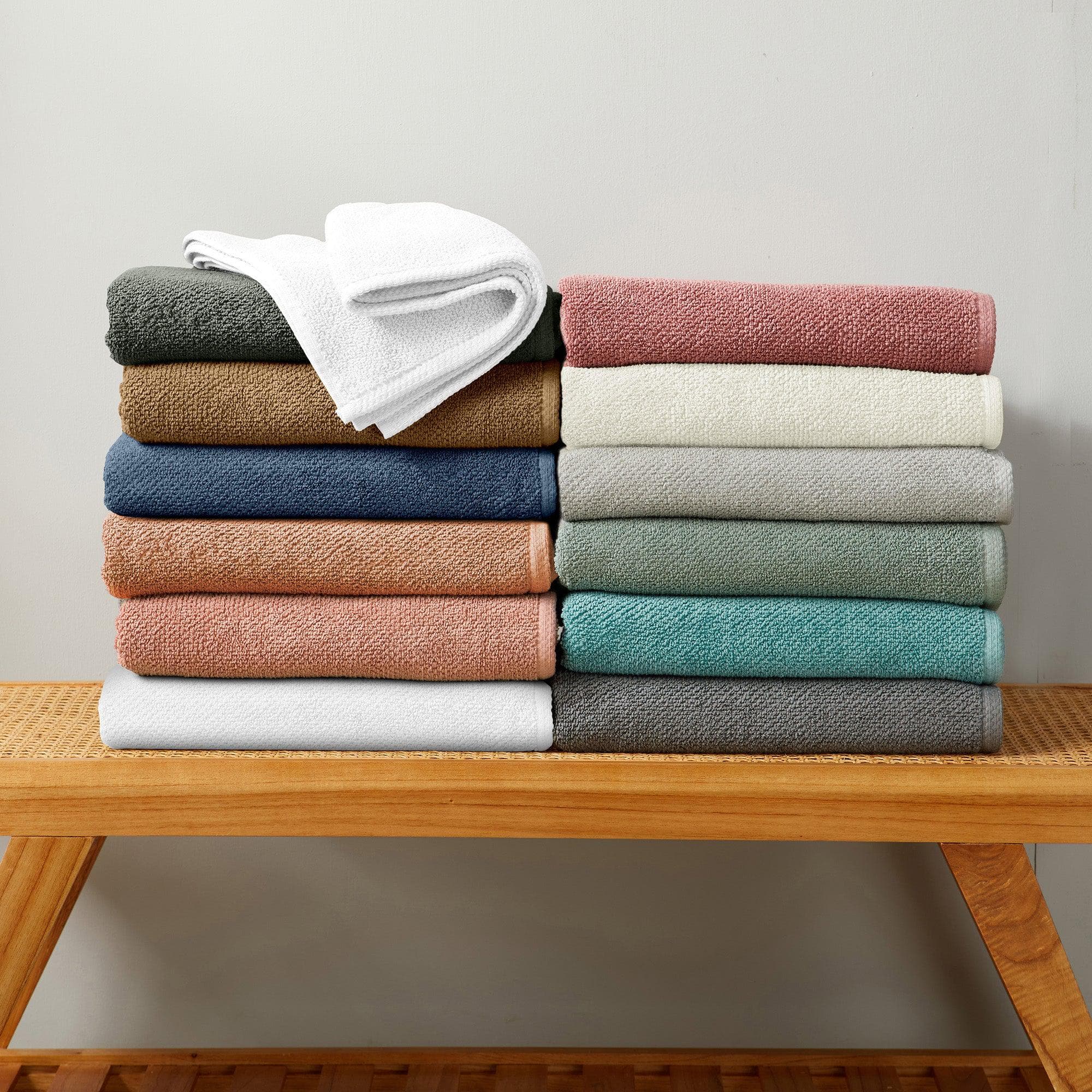 Textured Cotton Bath Towels
