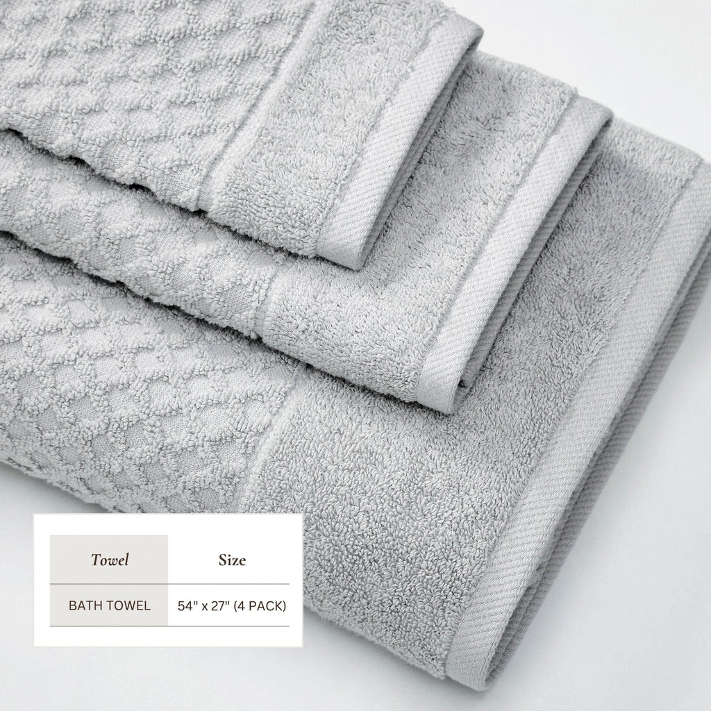 Diamond Waffle Cotton Bath Towels