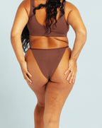 Cocoa Scoop Cotton Bralette
