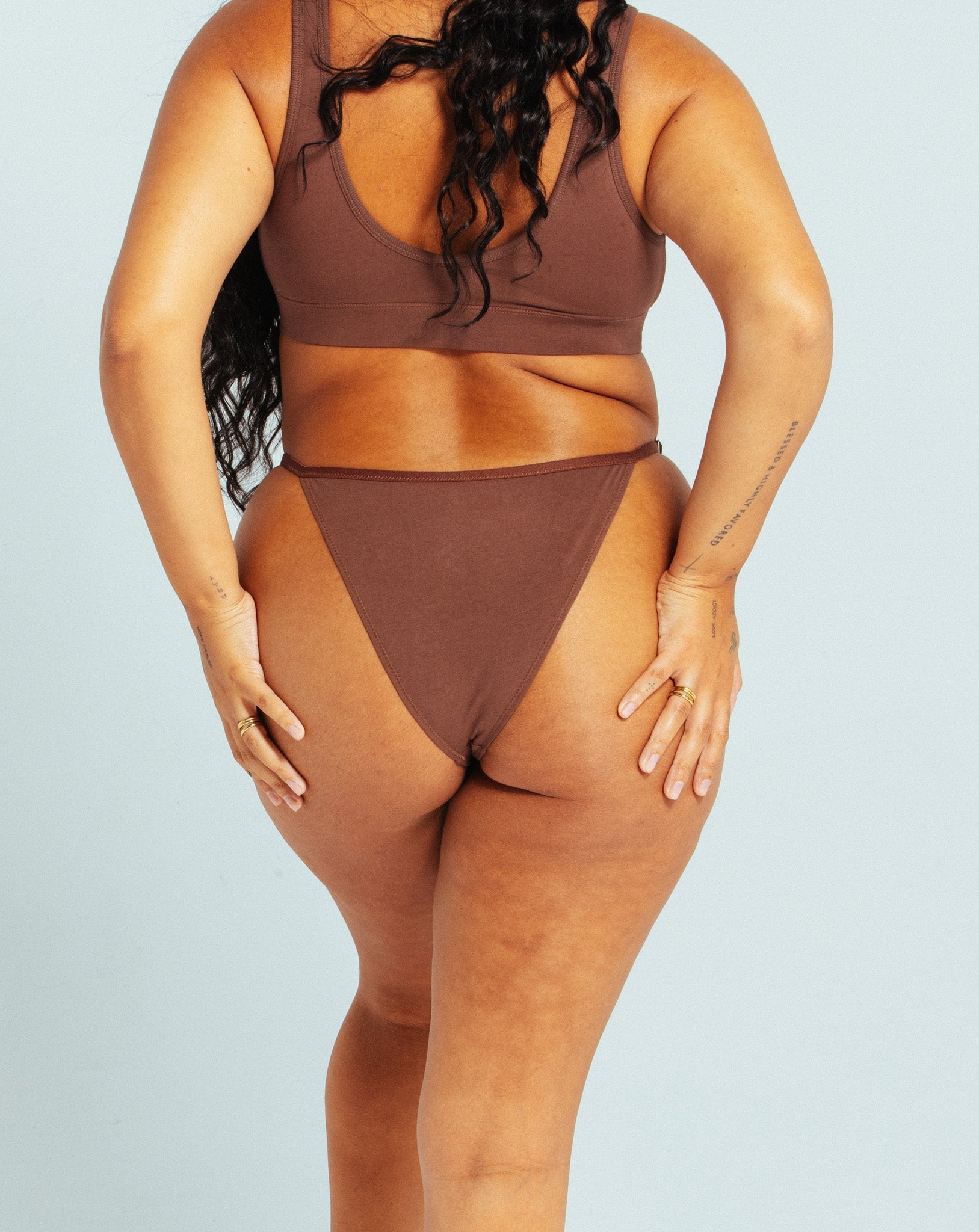 Cocoa Scoop Cotton Bralette