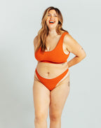 Hot Red High Rise Cotton Thong