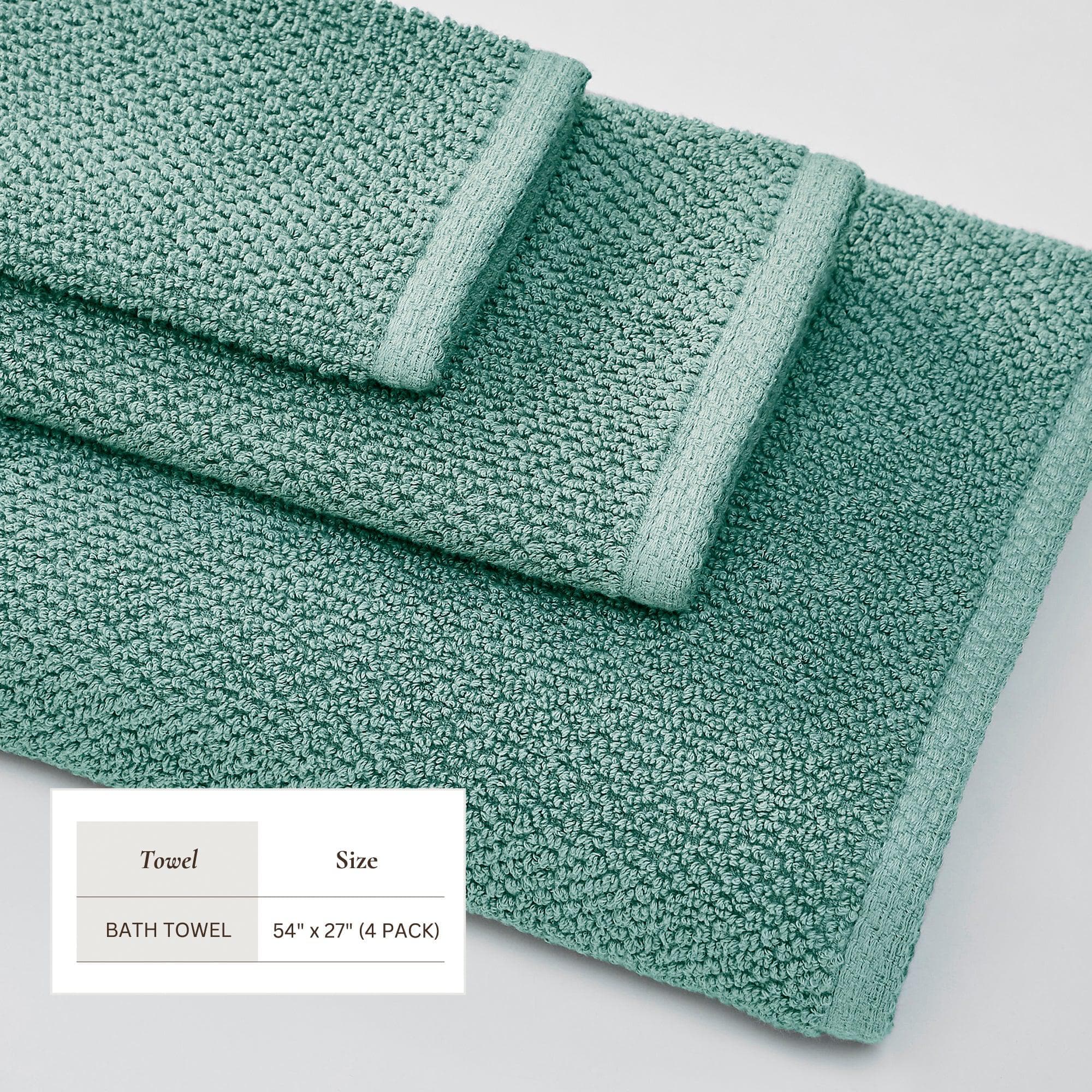 Textured Cotton Bath Towels