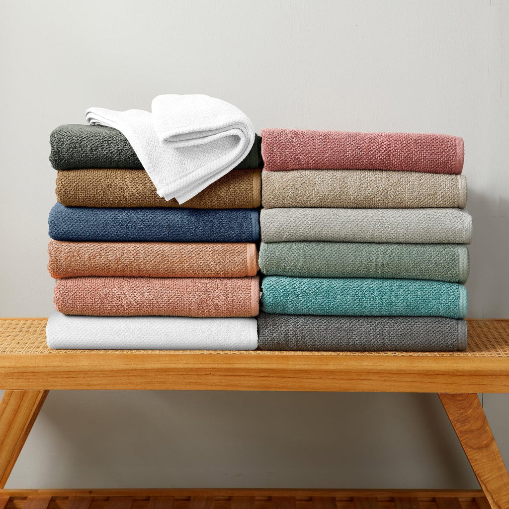 Textured Cotton Bath Towels