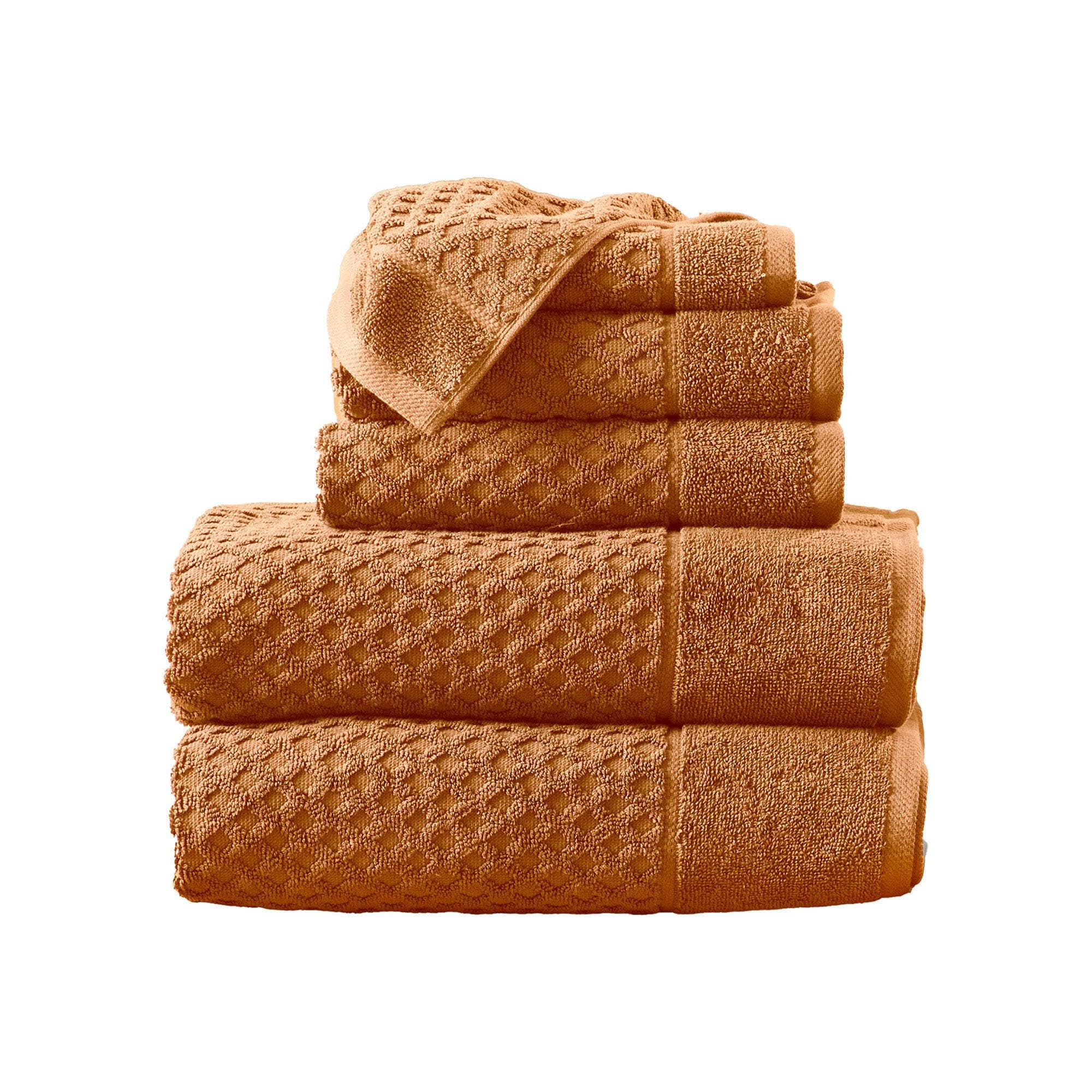 Diamond Waffle Cotton Bath Towels