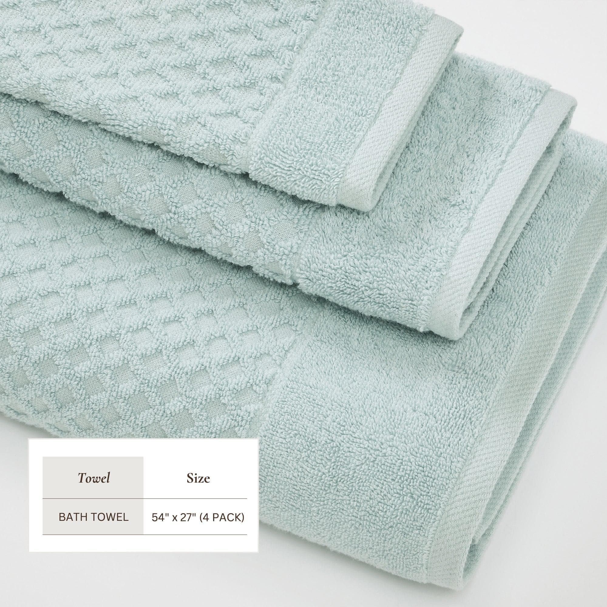 Diamond Waffle Cotton Bath Towels