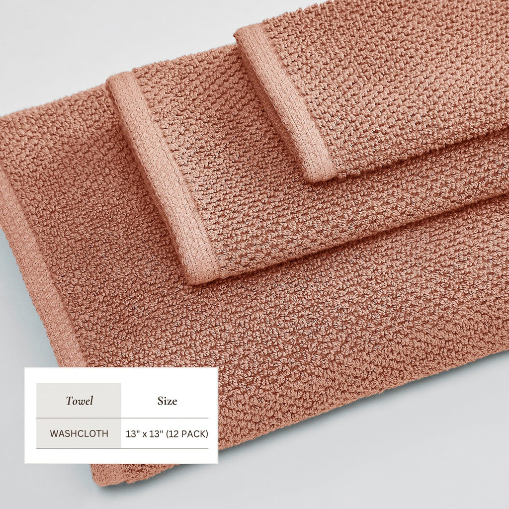 Textured Cotton Bath Towels