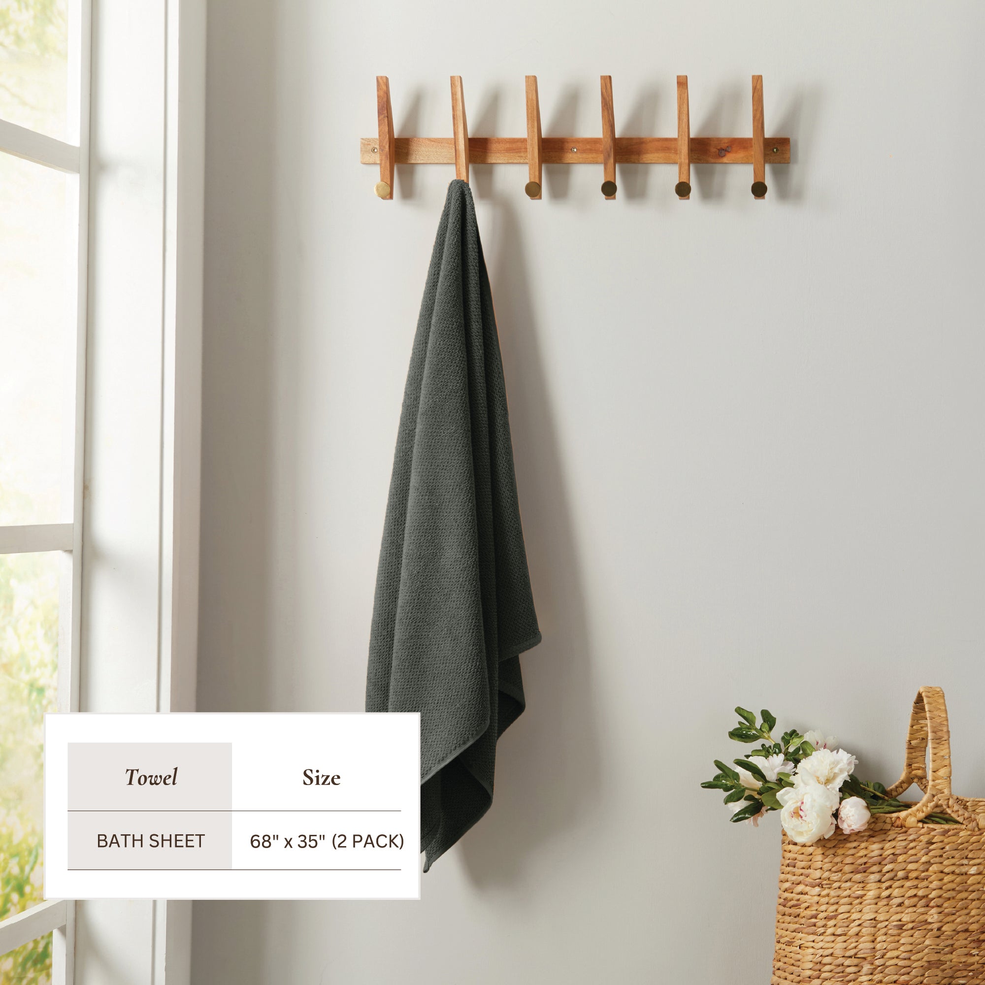 Textured Cotton Bath Towels