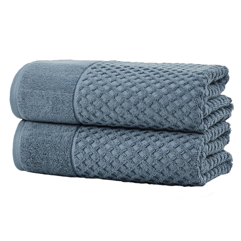 Diamond Waffle Cotton Bath Towels